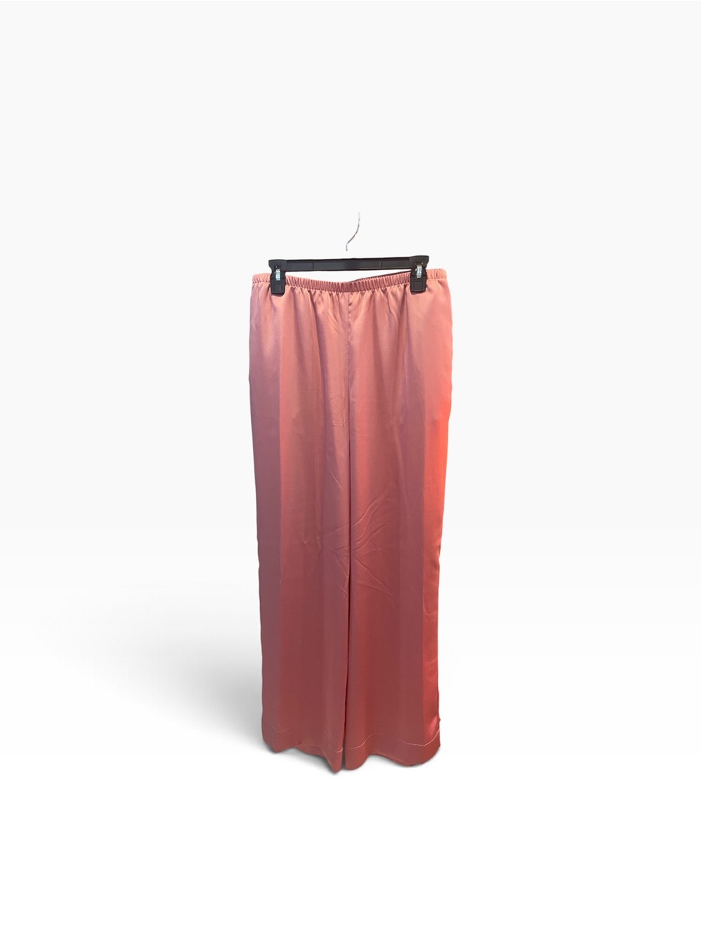 a new day Coral Pink Wide-Leg Satin Pants